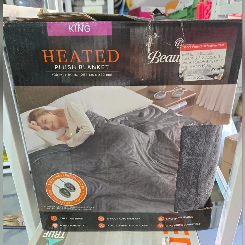 BeautyRest Plush Heated Blanket (King)